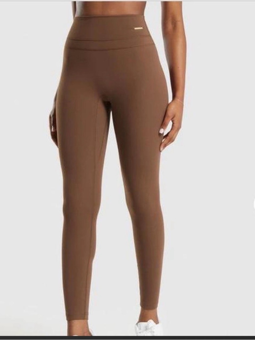 High-Waist Brown Whitney Simmons x Gymshark leggings
